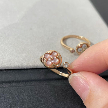 [AuraEcho Jewelry]SUN 1 DIAMOND PINK MOP RING