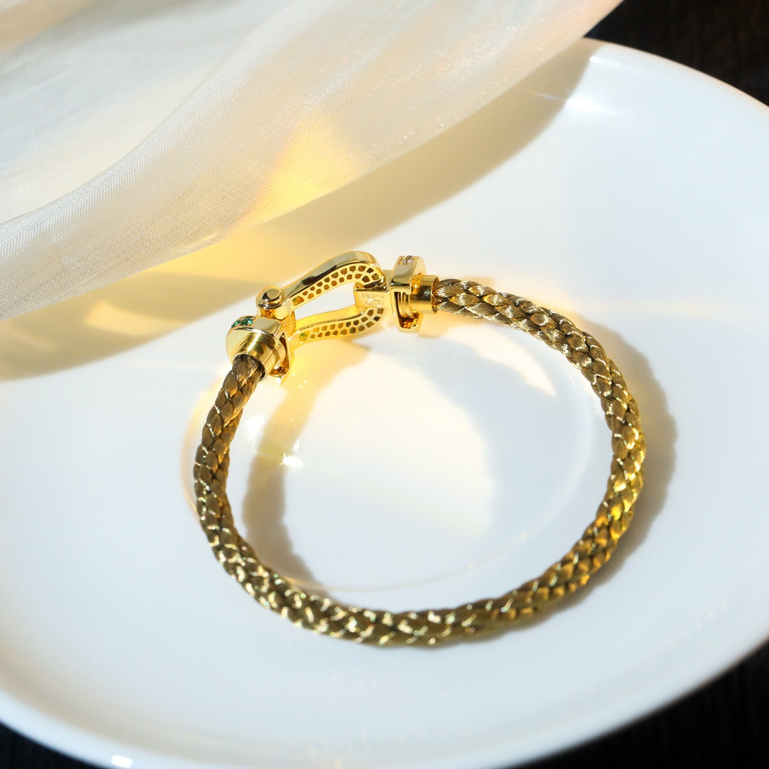 [AuraEcho Jewelry]FORCE 10 GOLD GREEN DIAMOND PAVED