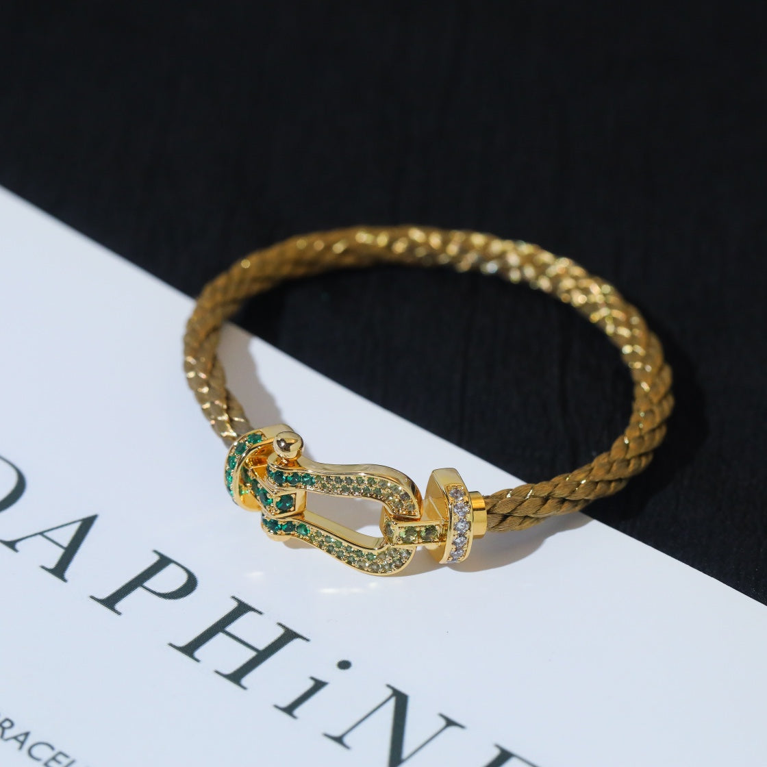 [AuraEcho Jewelry]FORCE 10 GOLD GREEN DIAMOND PAVED
