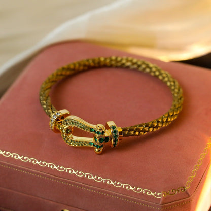 [AuraEcho Jewelry]FORCE 10 GOLD GREEN DIAMOND PAVED