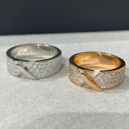 [AuraEcho Jewelry]LIENS EVIDENCE PINK GOLD DIAMOND PAVED RING