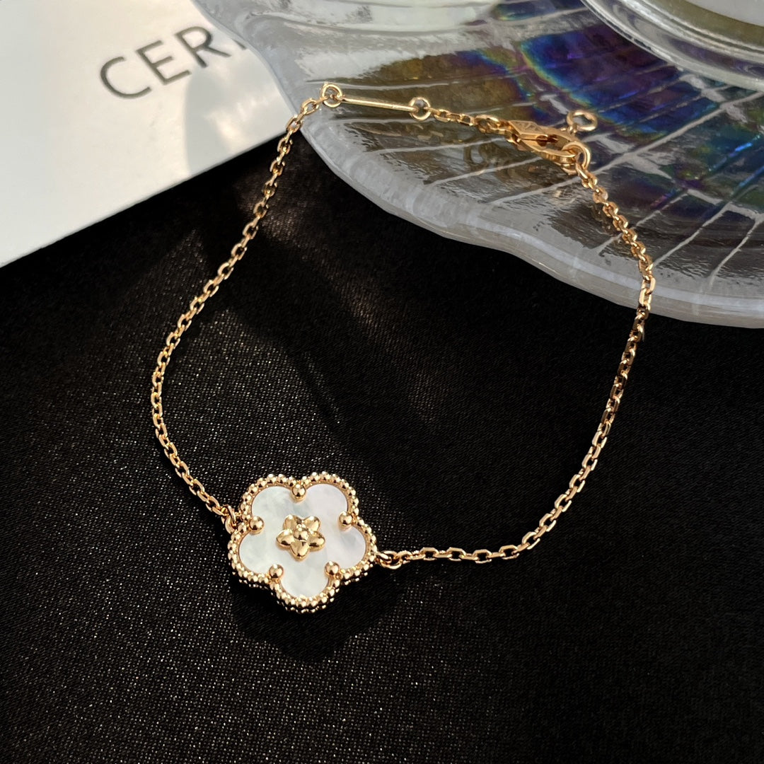 [AuraEcho Jewelry]LUCKY SPRING ROSE GOLD MOP BRACELET