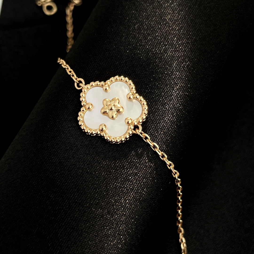 [AuraEcho Jewelry]LUCKY SPRING ROSE GOLD MOP BRACELET