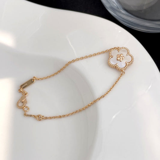 [AuraEcho Jewelry]LUCKY SPRING ROSE GOLD MOP BRACELET