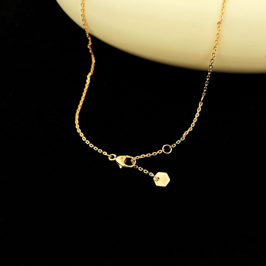 [AuraEcho Jewelry]BEE MINI PEDANT DIAMOND NECKLACE