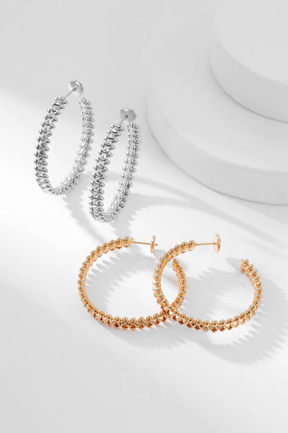 [AuraEcho Jewelry]CLASH HOOP EARRINGS