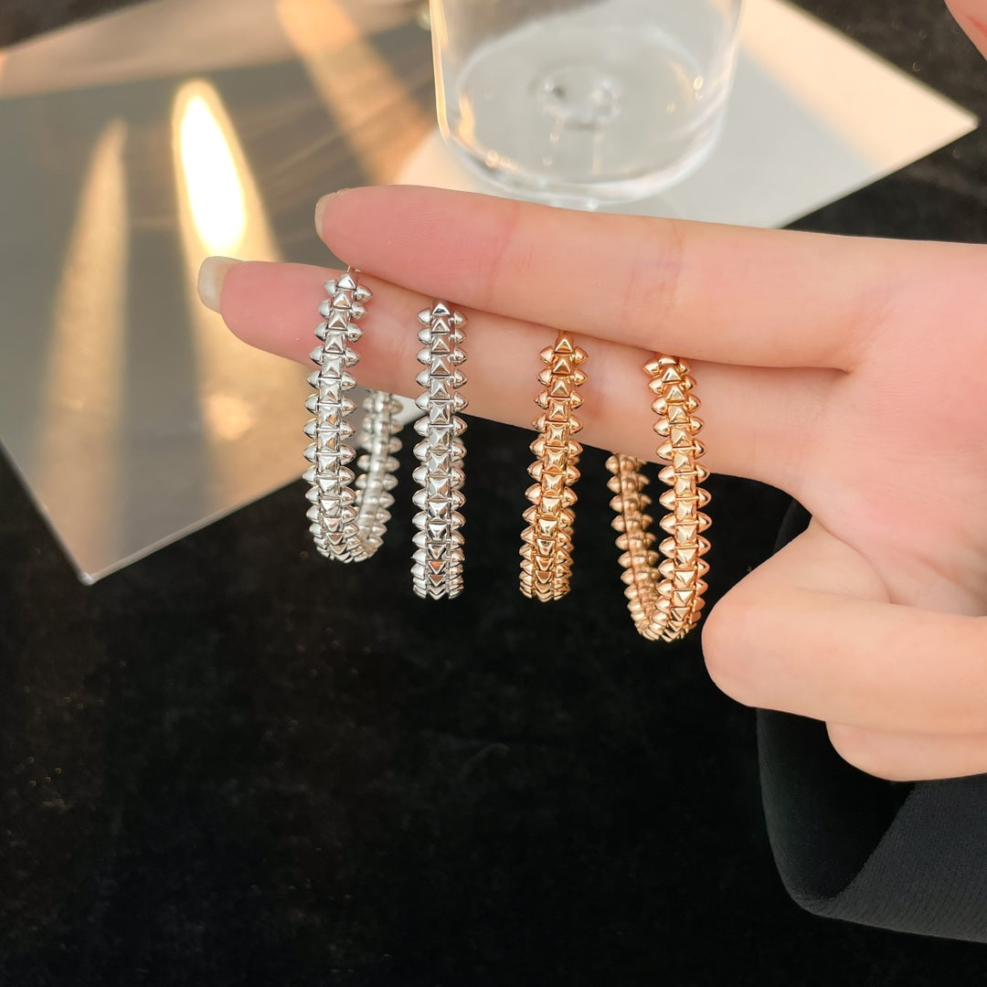 [AuraEcho Jewelry]CLASH HOOP EARRINGS