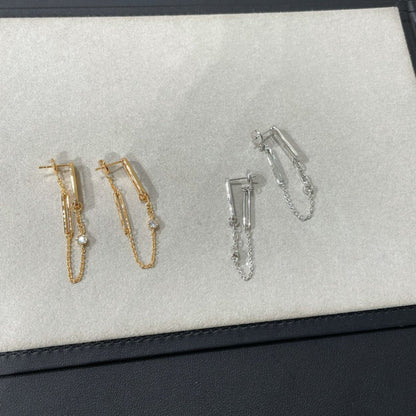 [AuraEcho Jewelry]CHAINE CHAOS DIAMOND DROP EARRINGS