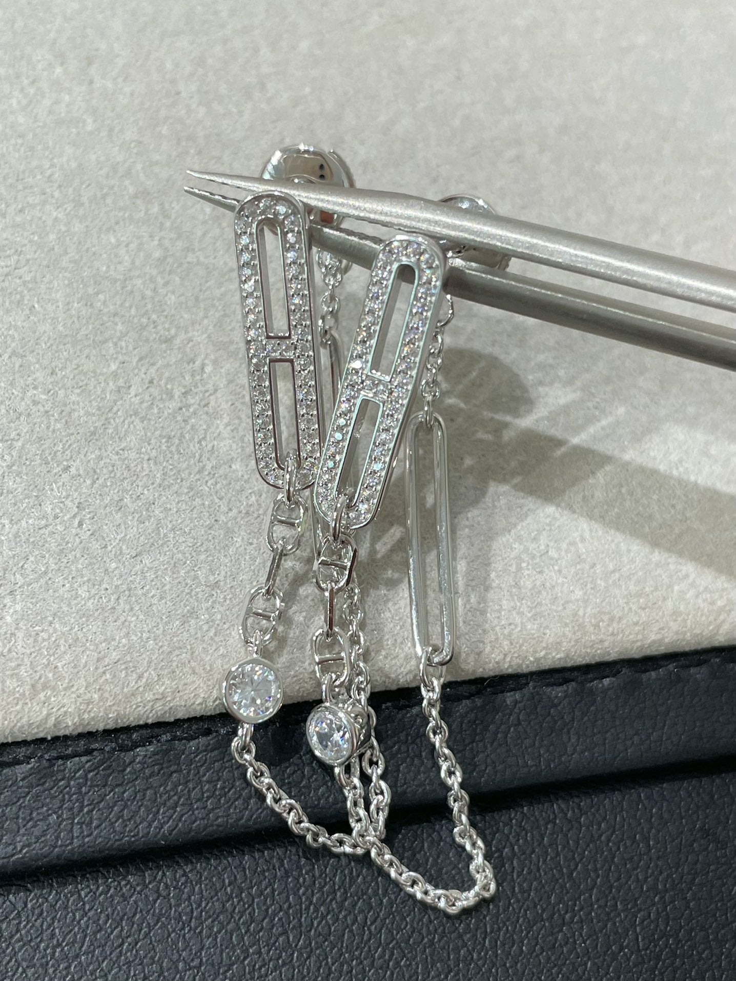 [AuraEcho Jewelry]CHAINE CHAOS DIAMOND DROP EARRINGS