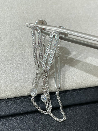 [AuraEcho Jewelry]CHAINE CHAOS DIAMOND DROP EARRINGS
