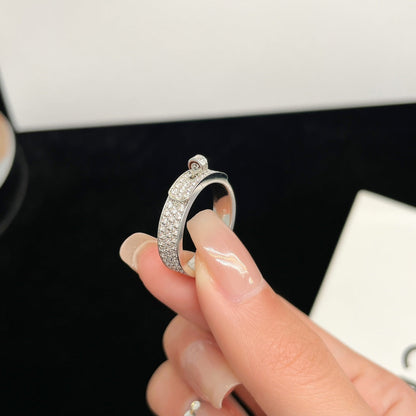 [AuraEcho Jewelry]KELLY SILVER DIAMOND RING