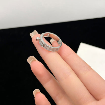 [AuraEcho Jewelry]KELLY SILVER DIAMOND RING