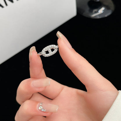 [AuraEcho Jewelry]RONDE SMALL SILVER DIAMOND RING