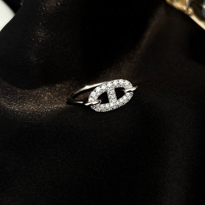 [AuraEcho Jewelry]RONDE SMALL SILVER DIAMOND RING