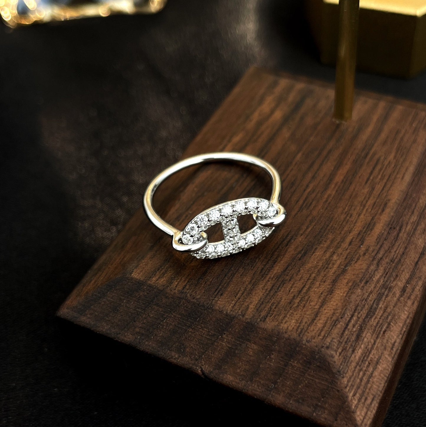 [AuraEcho Jewelry]RONDE SMALL SILVER DIAMOND RING