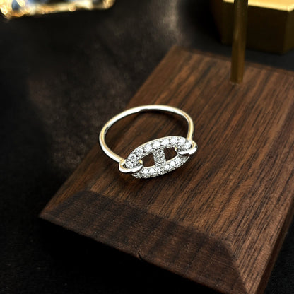 [AuraEcho Jewelry]RONDE SMALL SILVER DIAMOND RING