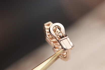 [AuraEcho Jewelry]SERPENT PINK GOLD DIAMOND EARRINGS