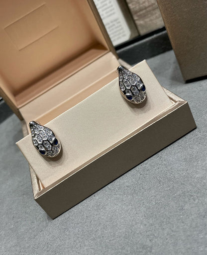 [AuraEcho Jewelry]SERPENT DIAMOND STUD EARRINGS