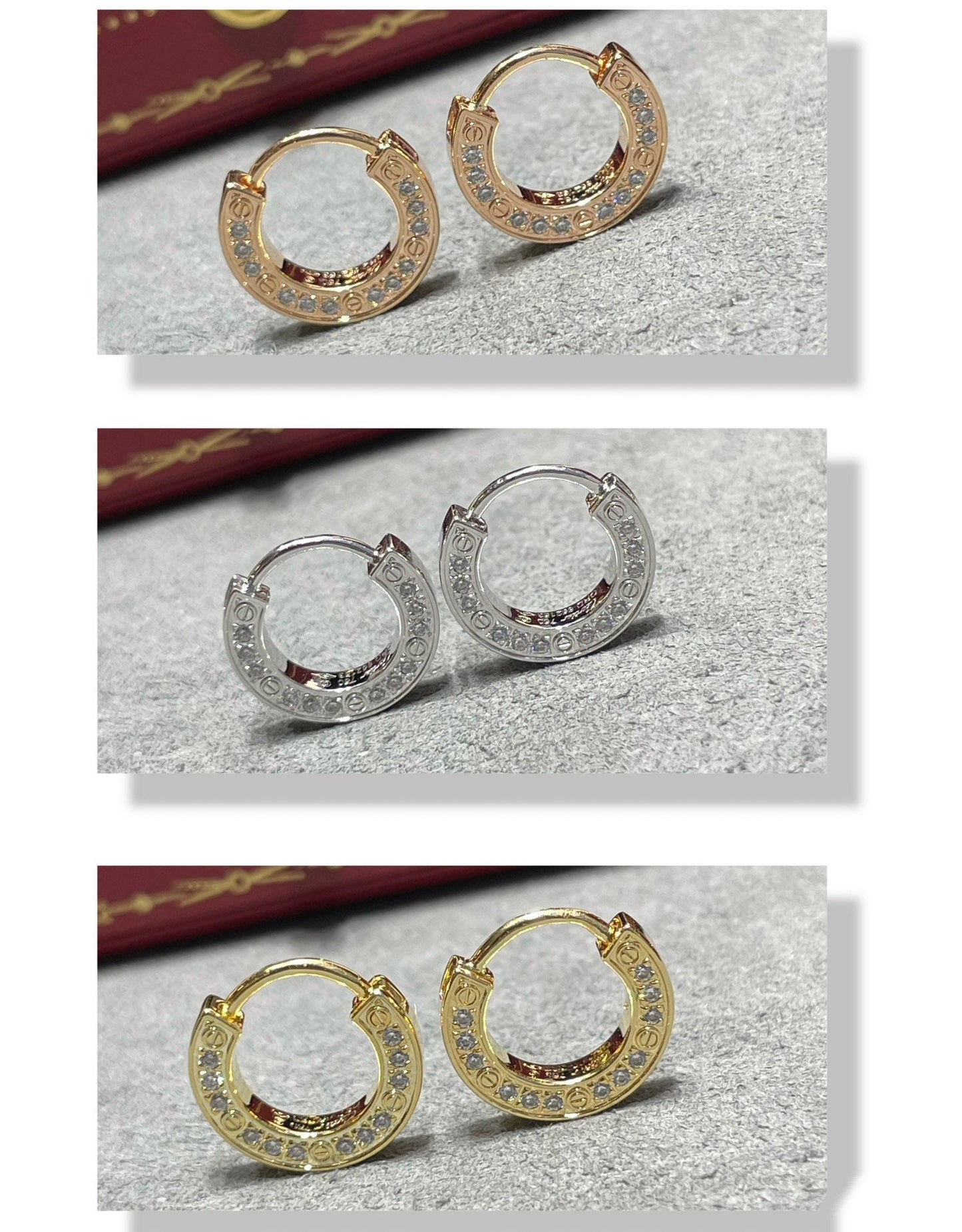 [AuraEcho Jewelry]LOVE DIAMOND EARRINGS