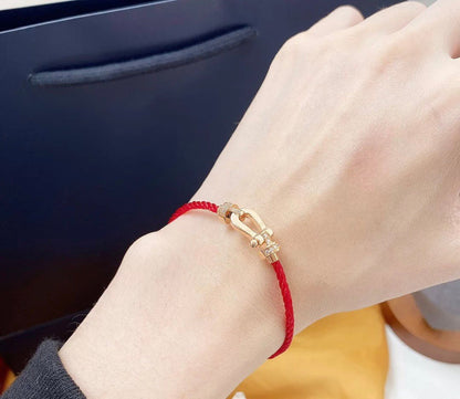 [AuraEcho Jewelry]FORCE 10 HALF DIAMOND PINK GOLD RED CORDERI LARGE AND MEDIUM MODEL