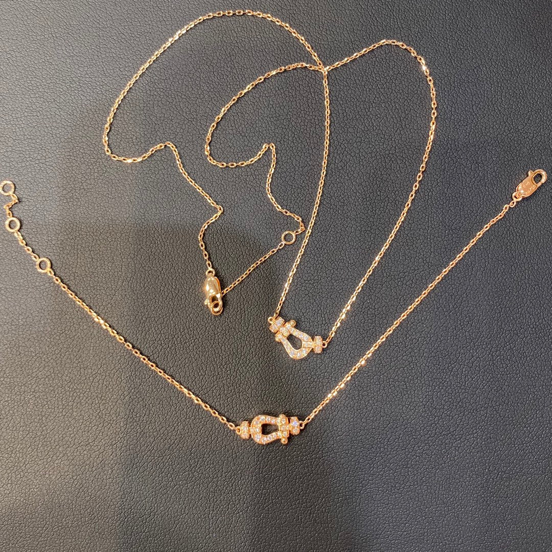 [AuraEcho Jewelry]FORCE 10 DIAMOND PINK GOLD NECKLACE MINI MODEL