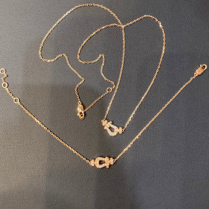 [AuraEcho Jewelry]FORCE 10 DIAMOND PINK GOLD NECKLACE MINI MODEL