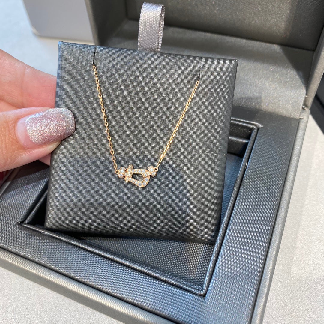 [AuraEcho Jewelry]FORCE 10 DIAMOND PINK GOLD NECKLACE MINI MODEL