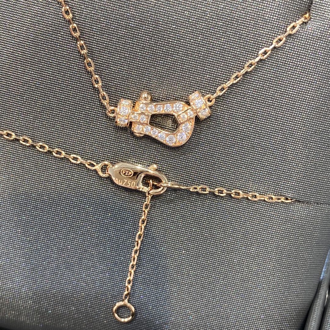 [AuraEcho Jewelry]FORCE 10 DIAMOND PINK GOLD NECKLACE MINI MODEL