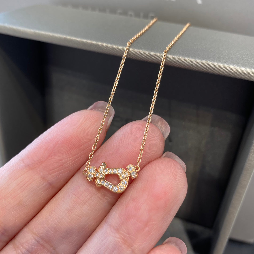 [AuraEcho Jewelry]FORCE 10 DIAMOND PINK GOLD NECKLACE MINI MODEL
