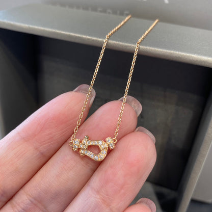[AuraEcho Jewelry]FORCE 10 DIAMOND PINK GOLD NECKLACE MINI MODEL