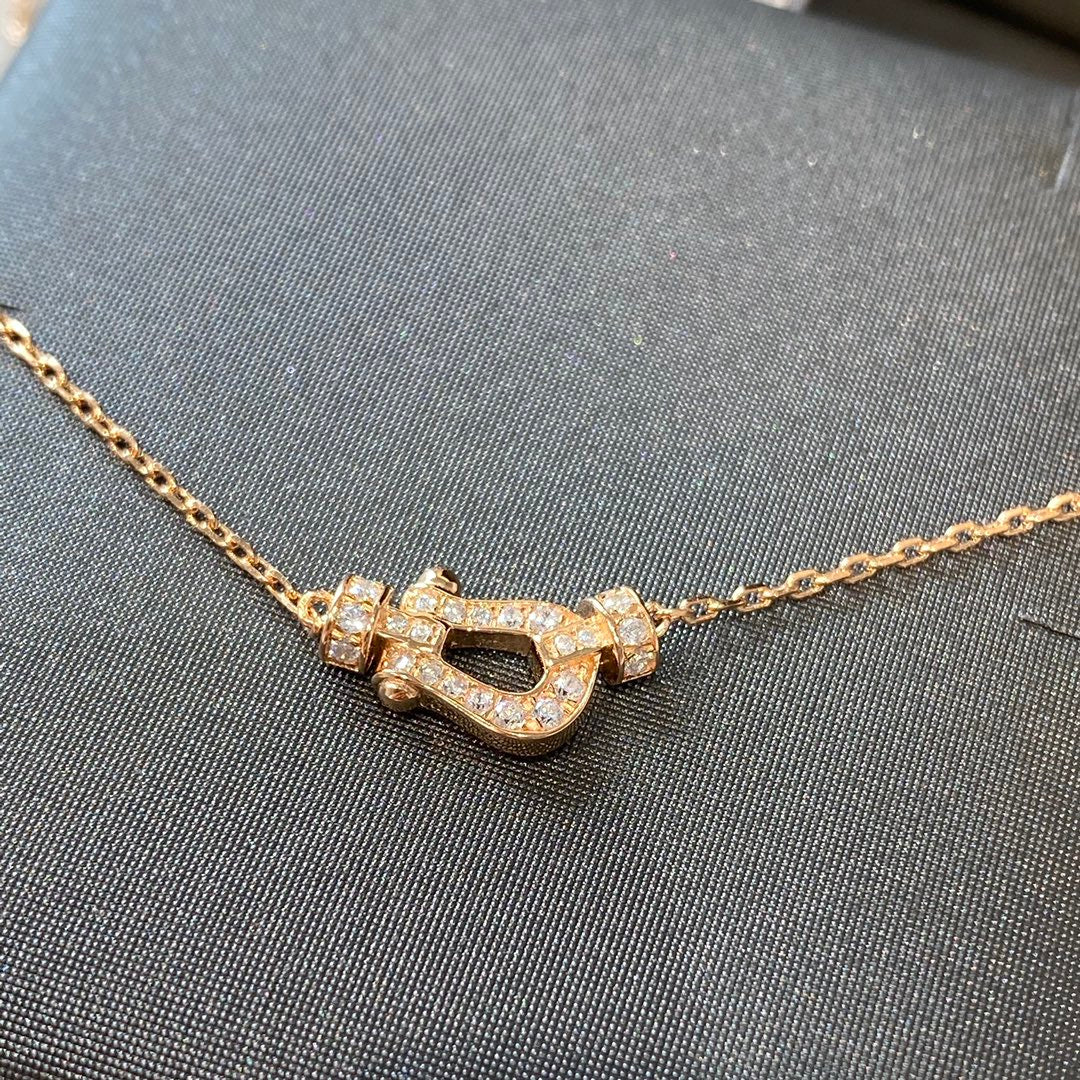 [AuraEcho Jewelry]FORCE 10 DIAMOND PINK GOLD NECKLACE MINI MODEL