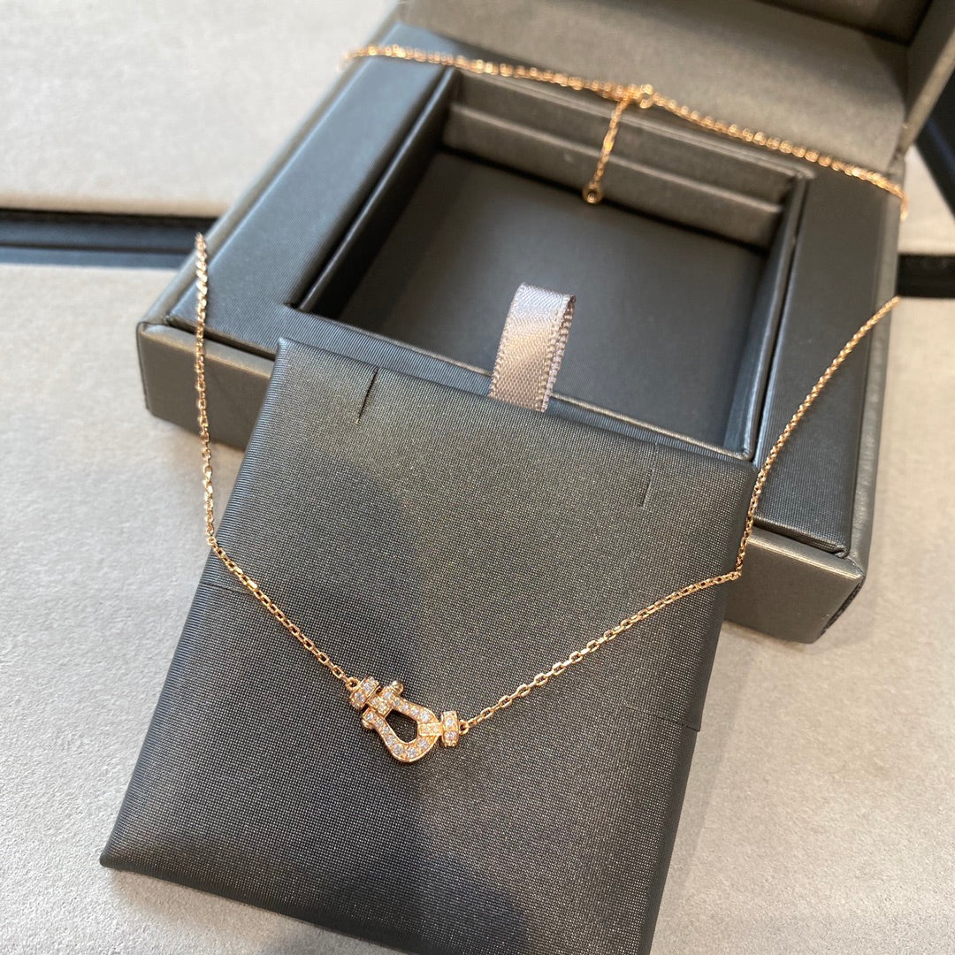 [AuraEcho Jewelry]FORCE 10 DIAMOND PINK GOLD NECKLACE MINI MODEL