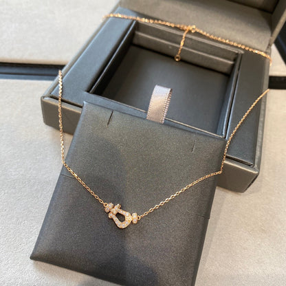 [AuraEcho Jewelry]FORCE 10 DIAMOND PINK GOLD NECKLACE MINI MODEL