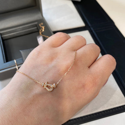 [AuraEcho Jewelry]FORCE 10 DIAMOND PINK GOLD NECKLACE MINI MODEL