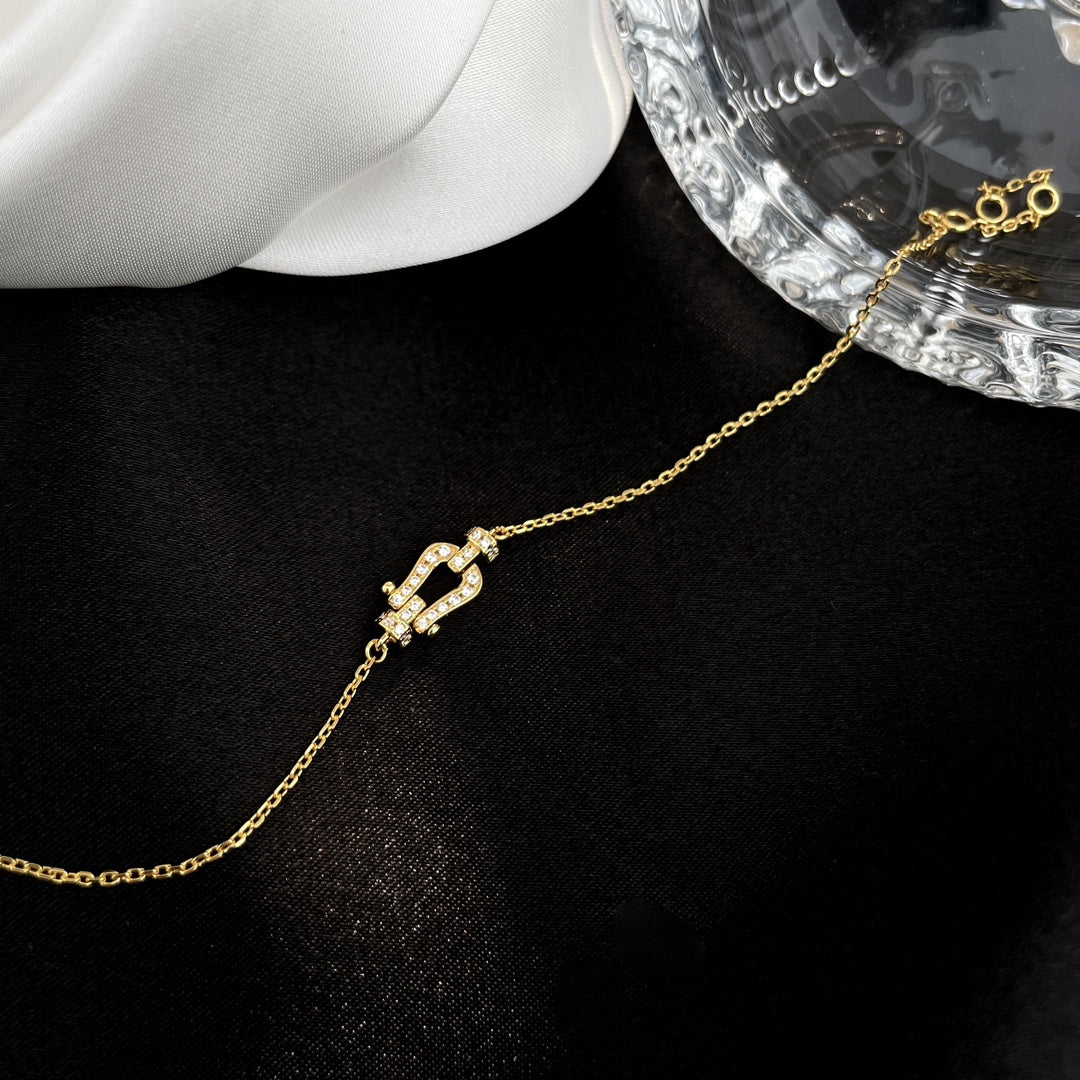 [AuraEcho Jewelry]FORCE 10 FULL DIAMOND BUCKLE CHAIN LINK MINI MODEL