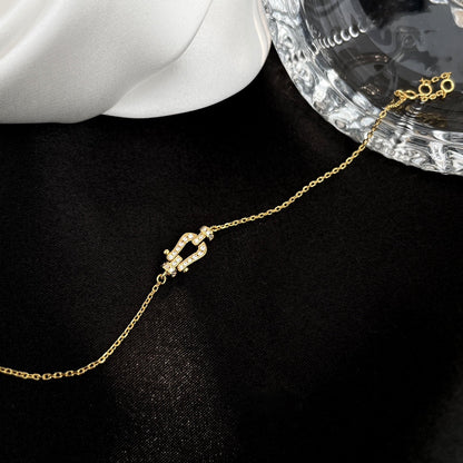 [AuraEcho Jewelry]FORCE 10 FULL DIAMOND BUCKLE CHAIN LINK MINI MODEL