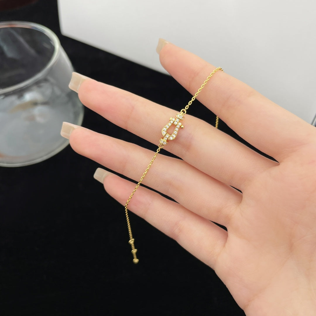 [AuraEcho Jewelry]FORCE 10 FULL DIAMOND BUCKLE CHAIN LINK MINI MODEL