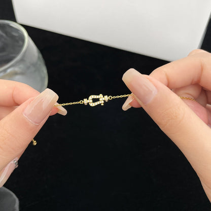 [AuraEcho Jewelry]FORCE 10 FULL DIAMOND BUCKLE CHAIN LINK MINI MODEL