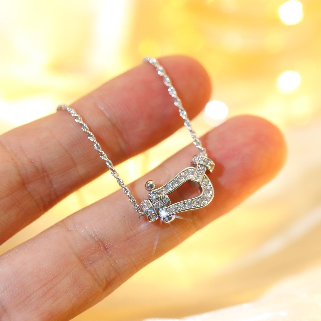 [AuraEcho Jewelry]FORCE 10 DIAMOND SILVER NECKLACE MINI MODEL