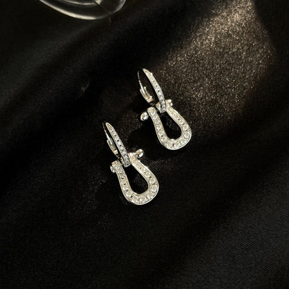 [AuraEcho Jewelry]FORCE 10 FULL DIAMOND DROP EARRINGS MEDIUM MODEL