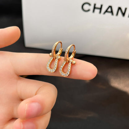 [AuraEcho Jewelry]FORCE 10 FULL DIAMOND DROP EARRINGS MEDIUM MODEL