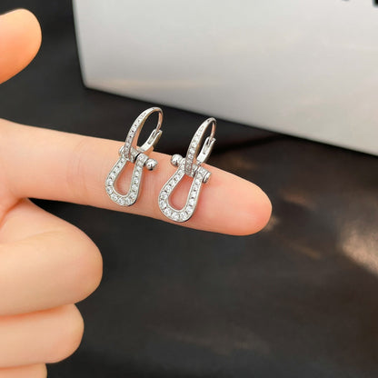 [AuraEcho Jewelry]FORCE 10 FULL DIAMOND DROP EARRINGS MEDIUM MODEL