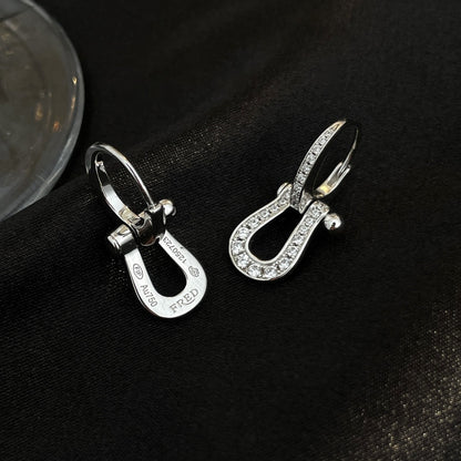 [AuraEcho Jewelry]FORCE 10 FULL DIAMOND DROP EARRINGS MEDIUM MODEL