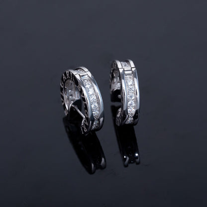 [AuraEcho Jewelry]ZERO 1 MINI SILVER DIAMOND EARRINGS