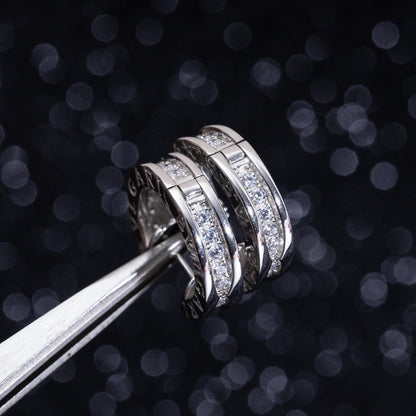 [AuraEcho Jewelry]ZERO 1 MINI SILVER DIAMOND EARRINGS