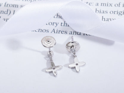 [AuraEcho Jewelry]VIDYLLE SILVER DIAMOND MINI DROP EARRINGS