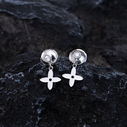 [AuraEcho Jewelry]VIDYLLE SILVER DIAMOND MINI DROP EARRINGS