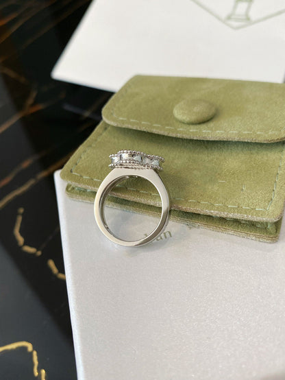 [AuraEcho Jewelry]CLOVER SILVER RING