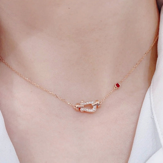 [AuraEcho Jewelry]FORCE 10 DIAMOND PINK GOLD NECKLACE