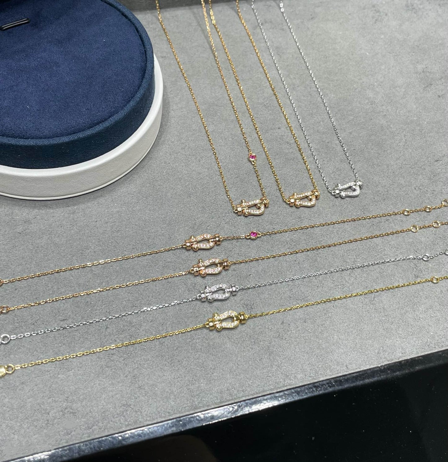[AuraEcho Jewelry]FORCE 10 DIAMOND PINK GOLD NECKLACE